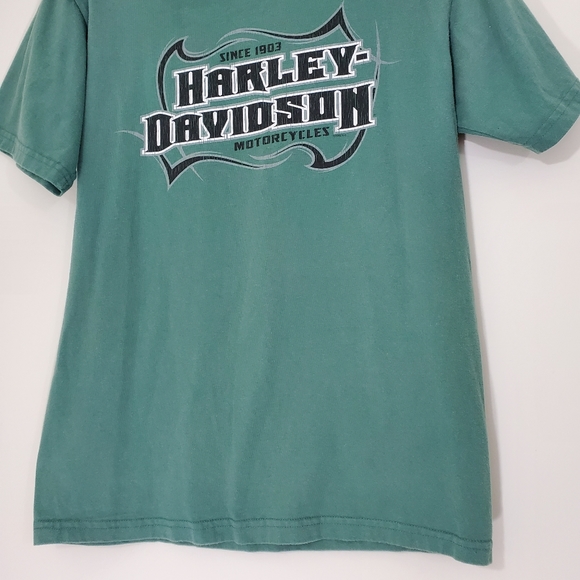 Harley-Davidson Green Juneau, Alaska Tee, Size Medium - Picture 4 of 12